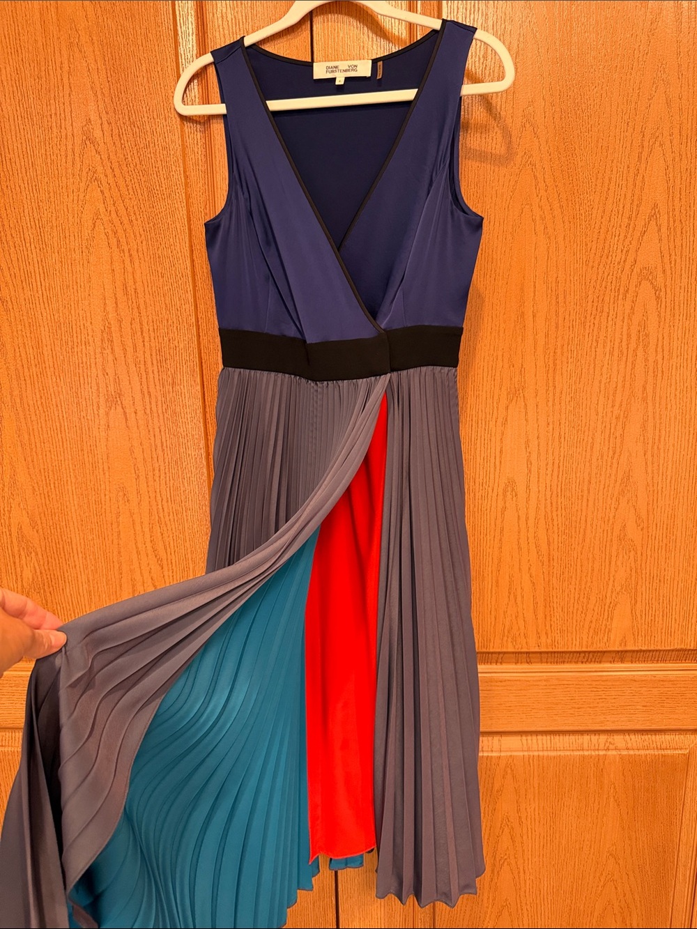DVF color block midi dress 4